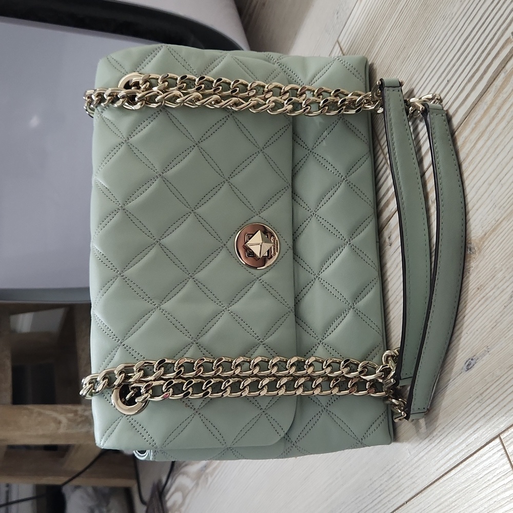 Kate Spade Quilted Flap Bag Mint Color